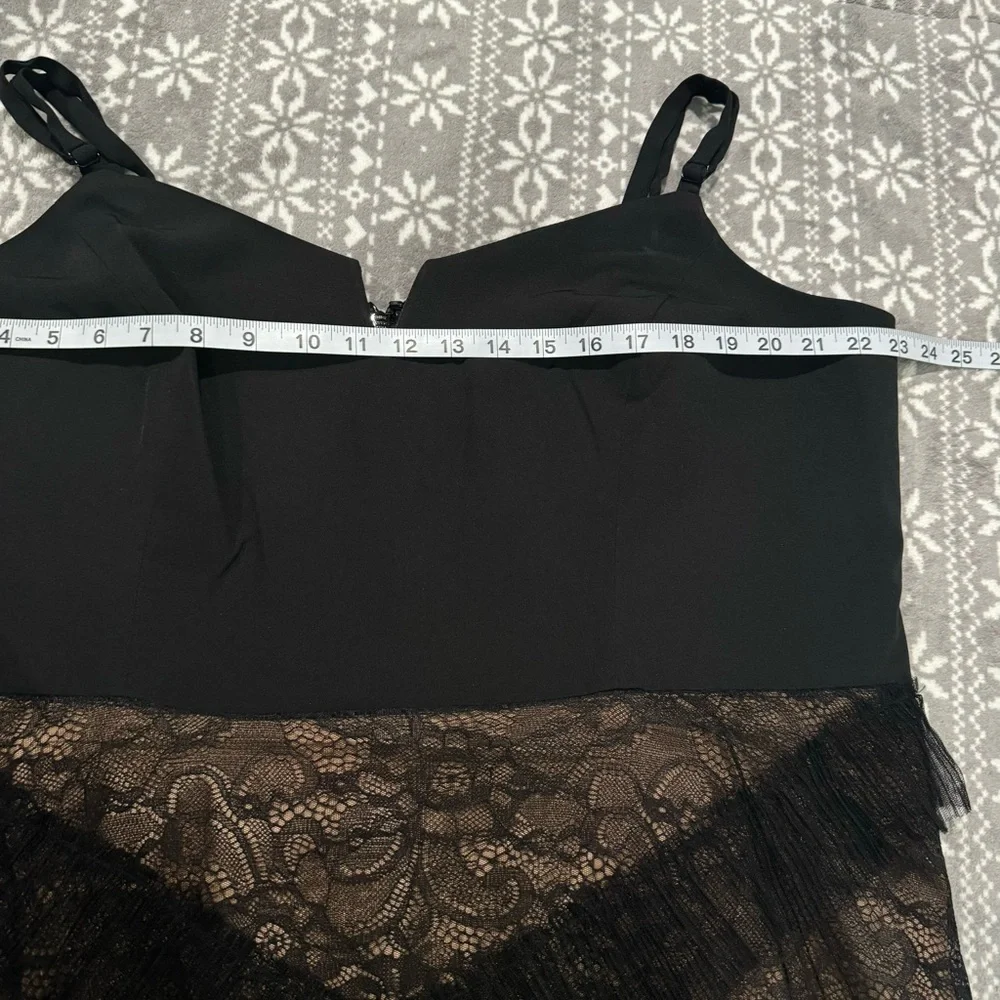 NWT City Chic Sexy Ruffle Maxi Dress Black L/20 Evening Party Romantic Lace - Picture 12 of 13